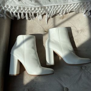 White Heeled Booties